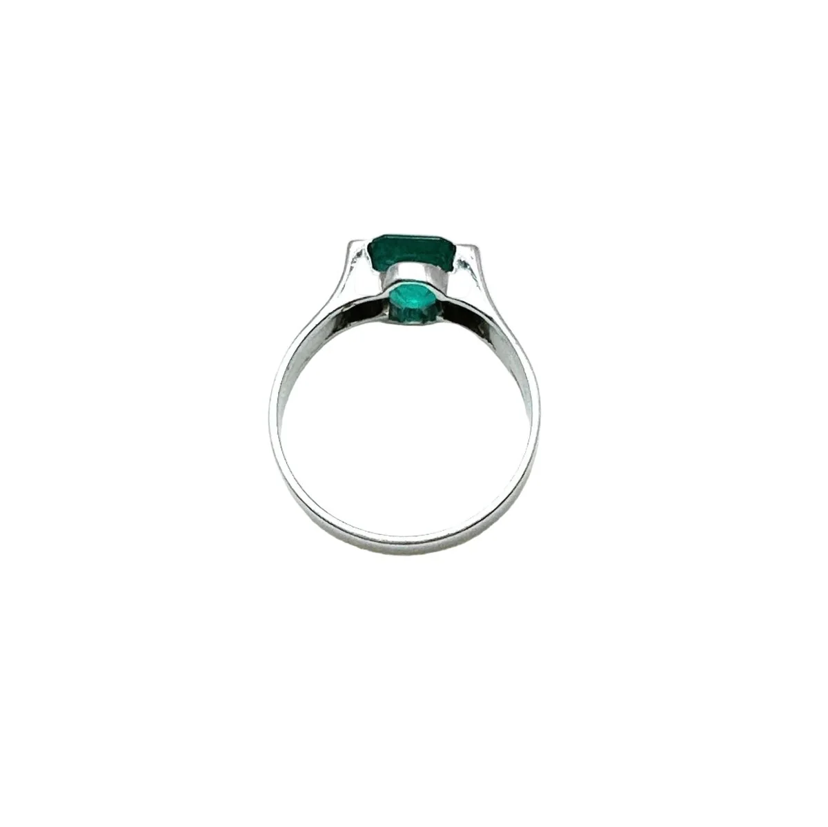 Bague en or blanc et émeraude - Image 4
