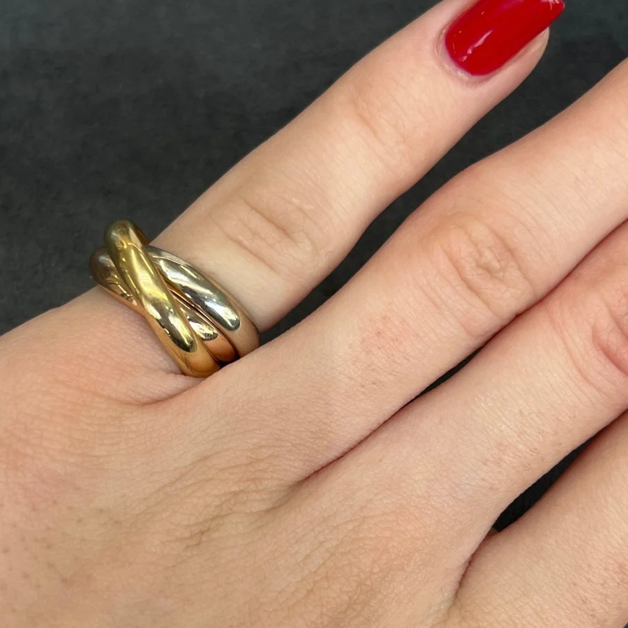Bague CARTIER "Trinity" en or jaune, or blanc, et or rose - Image 2
