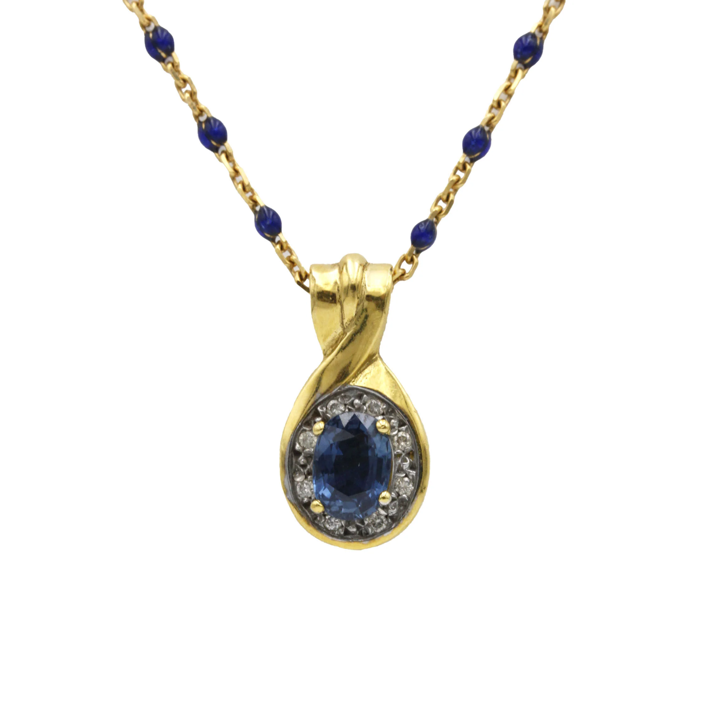 Pendentif - Or, Saphir et Diamants
