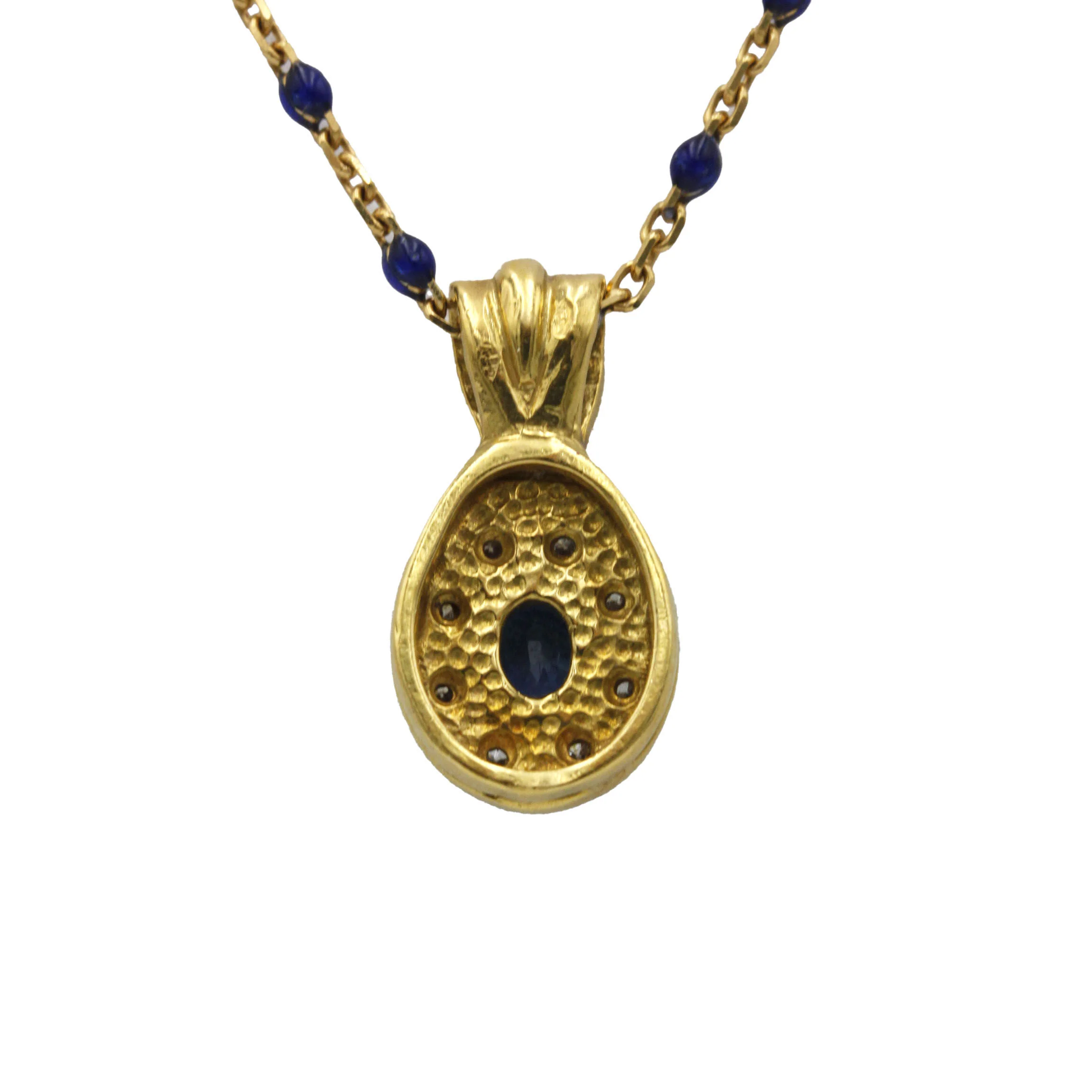 Pendentif - Or, Saphir et Diamants - Image 2