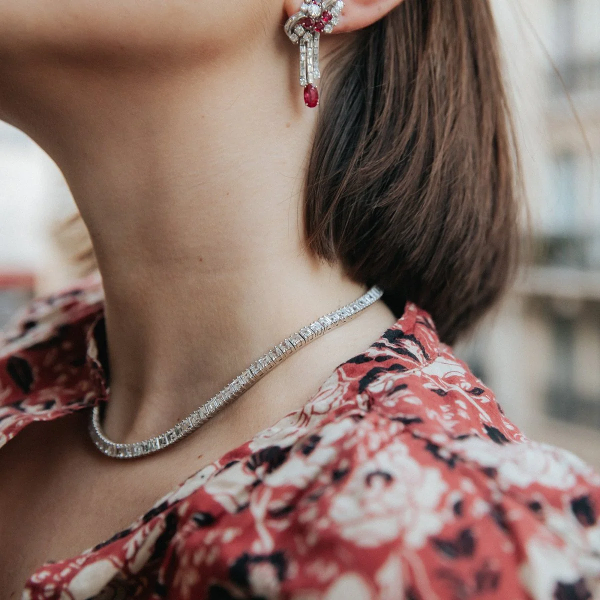 Collier Rivière BOUCHERON en or blanc, platine et diamants - Image 2