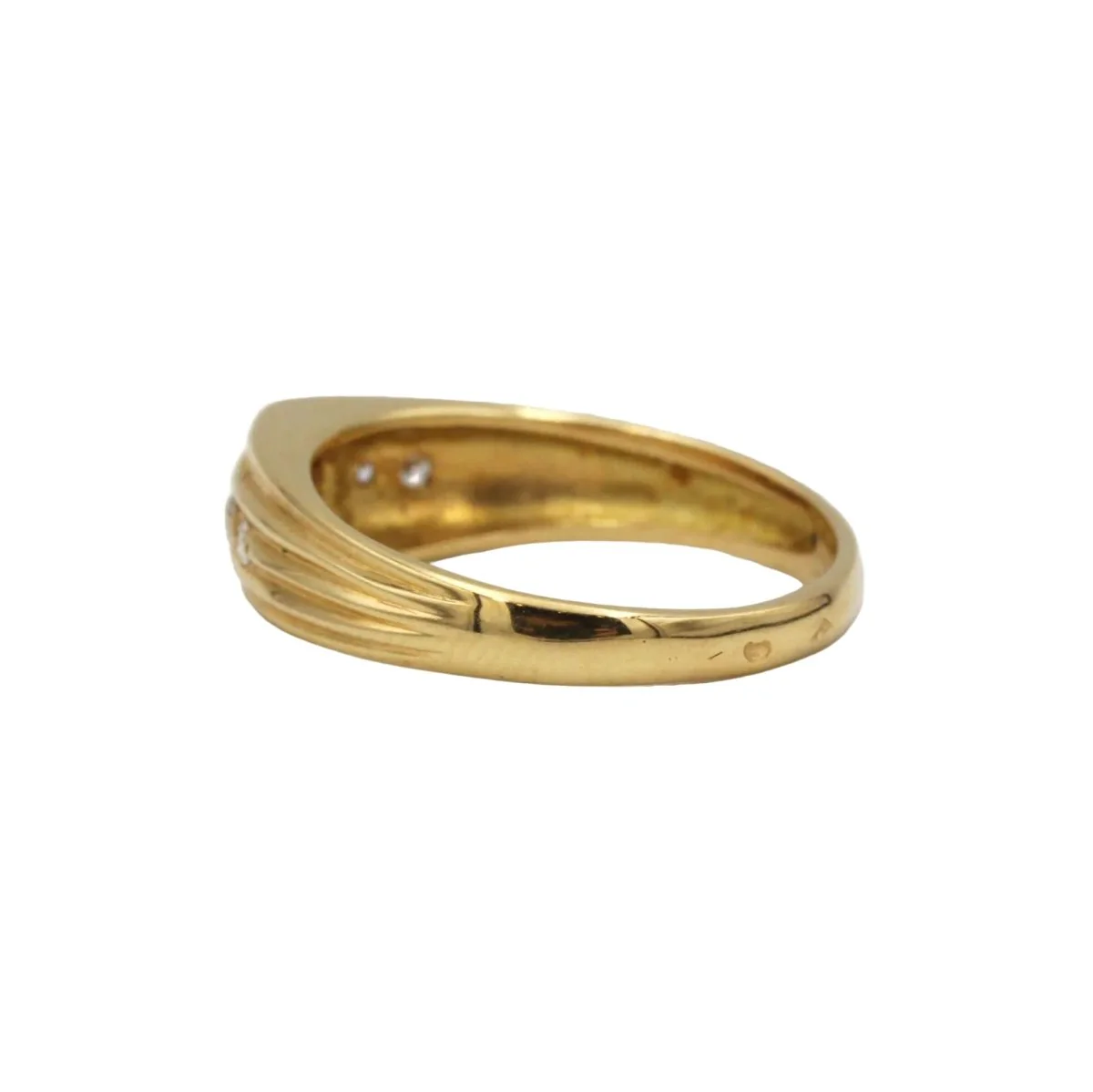 Bague Jonc en or jaune, rubis et diamants - Image 2