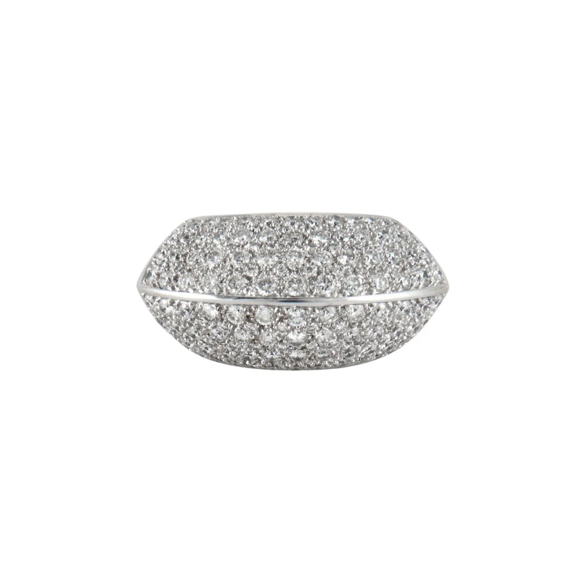 Bague en or blanc et diamants