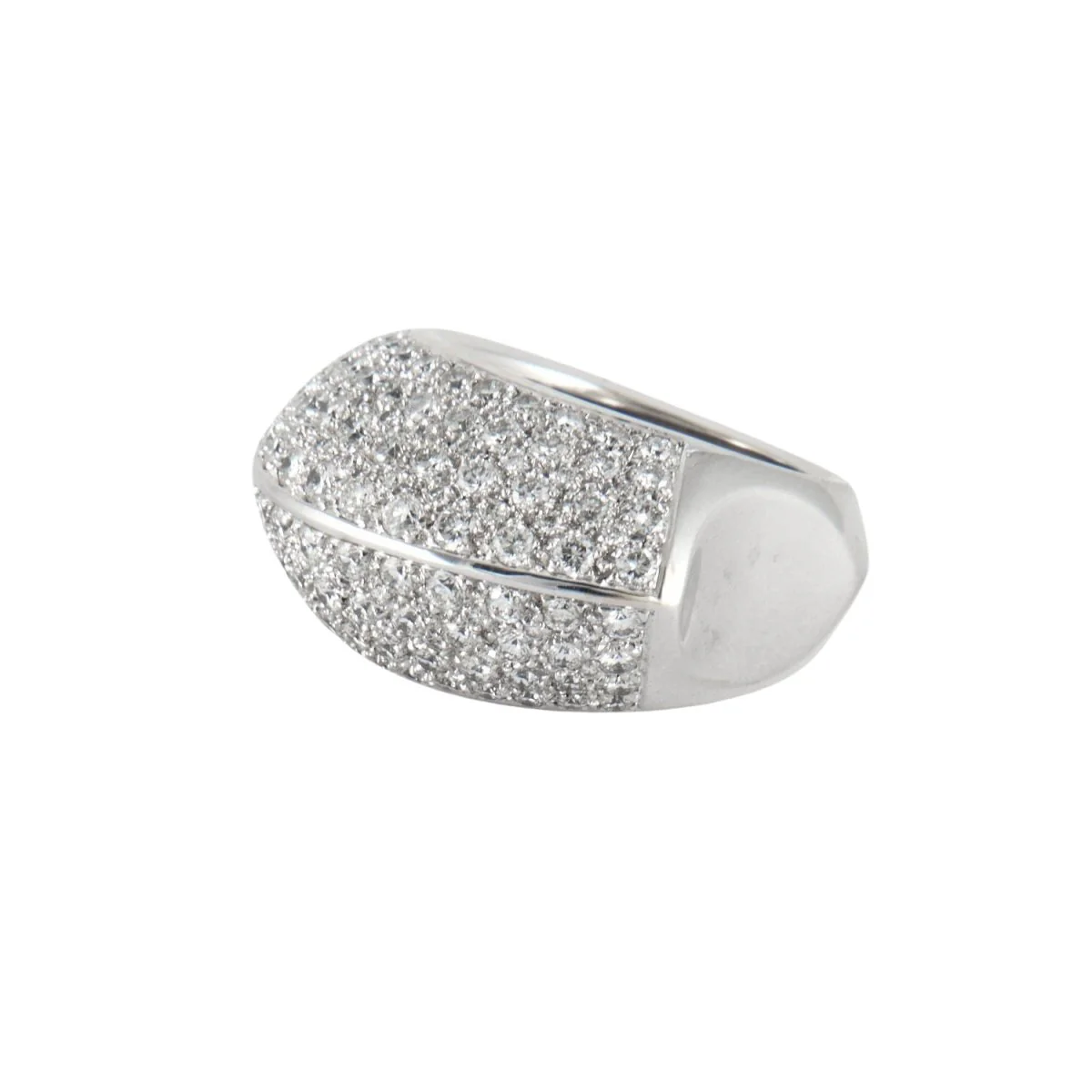 Bague en or blanc et diamants - Image 4