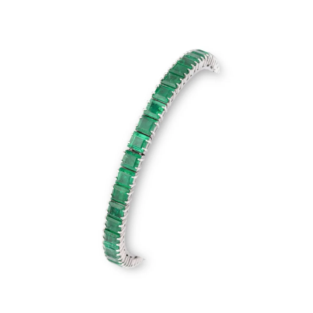 Bracelet Ligne BOUCHERON en or blanc et émeraudes - Image 5