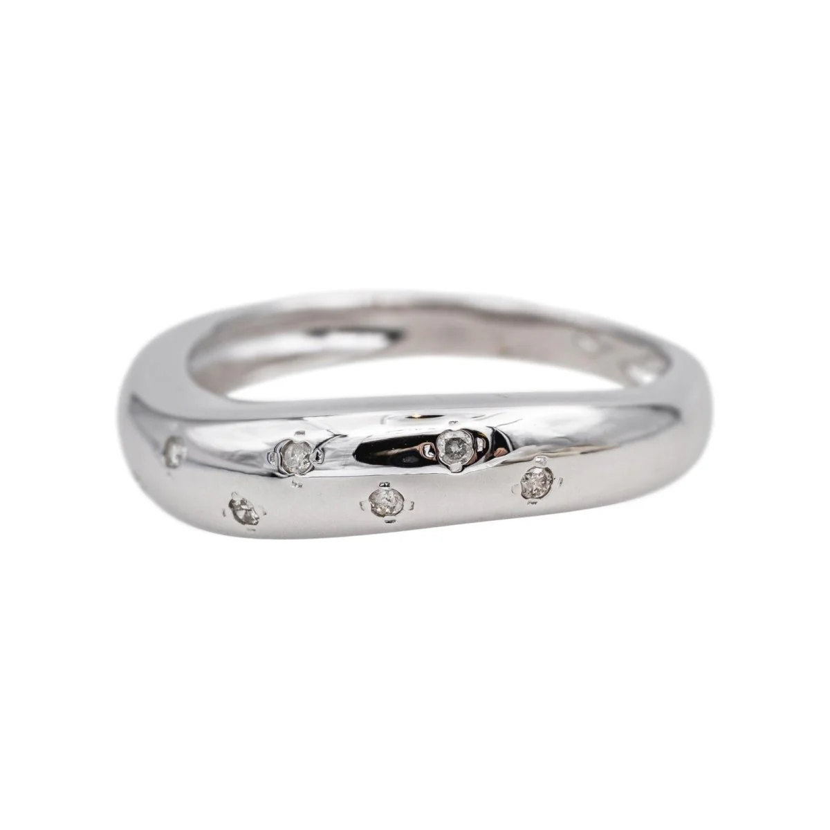 Bague en or blanc et diamants - Image 3