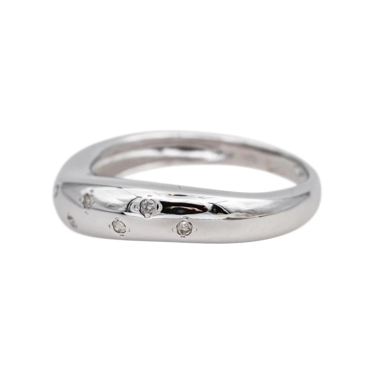 Bague en or blanc et diamants - Image 4