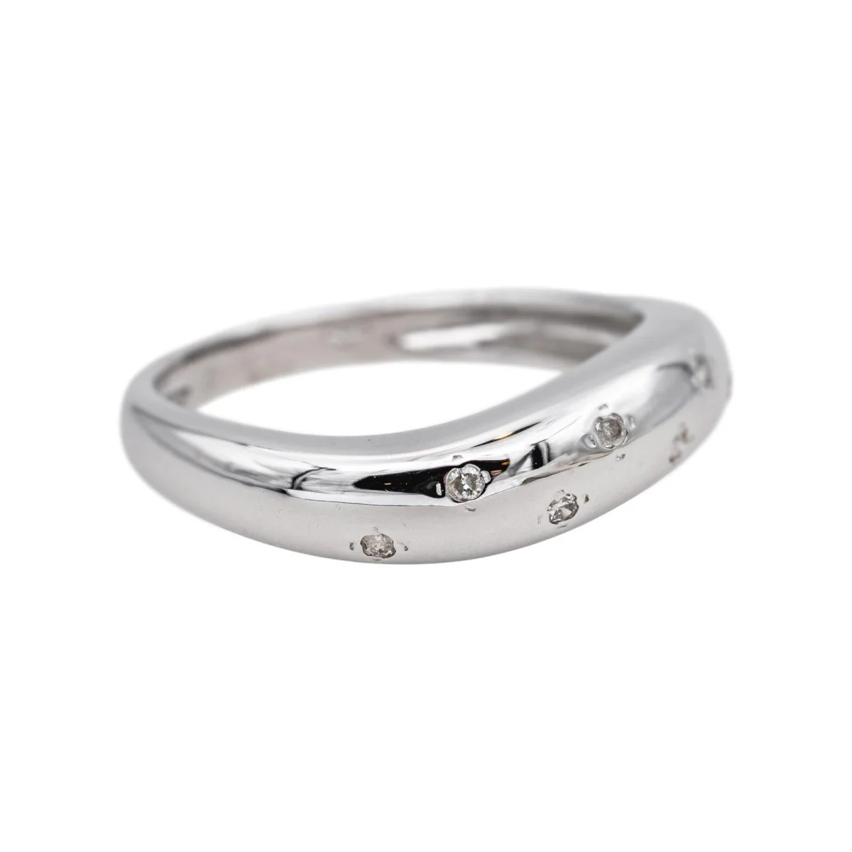 Bague en or blanc et diamants - Image 6