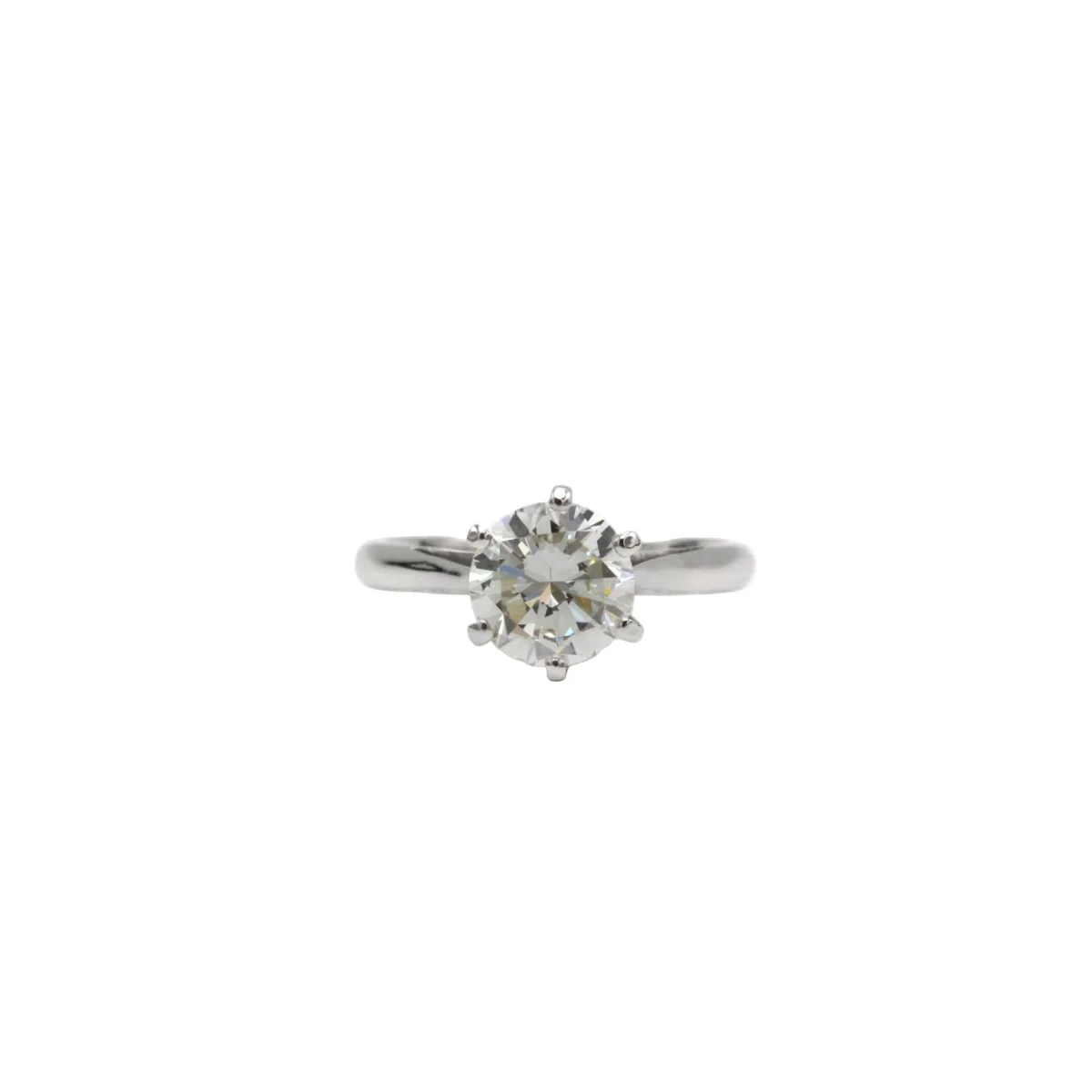 Solitaire - Or blanc & Diamant 1,45 cts