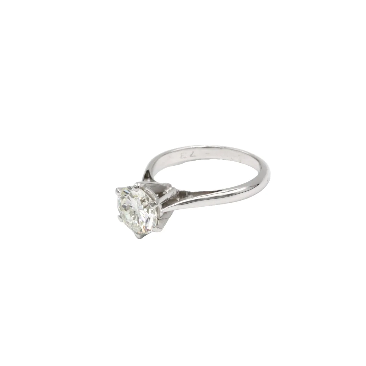 Solitaire - Or blanc & Diamant 1,45 cts - Image 4