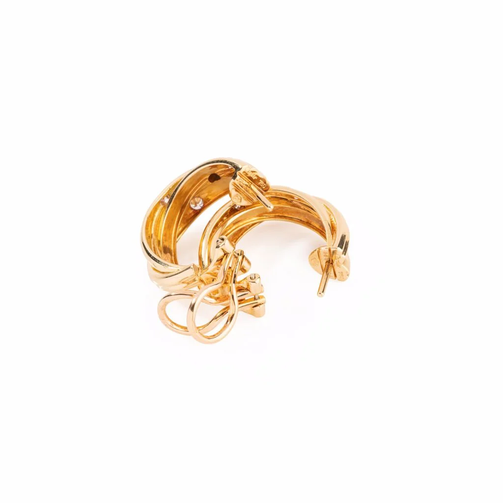 Boucles d'oreilles CARTIER, "collection trinity stars" en or jaune - Image 4