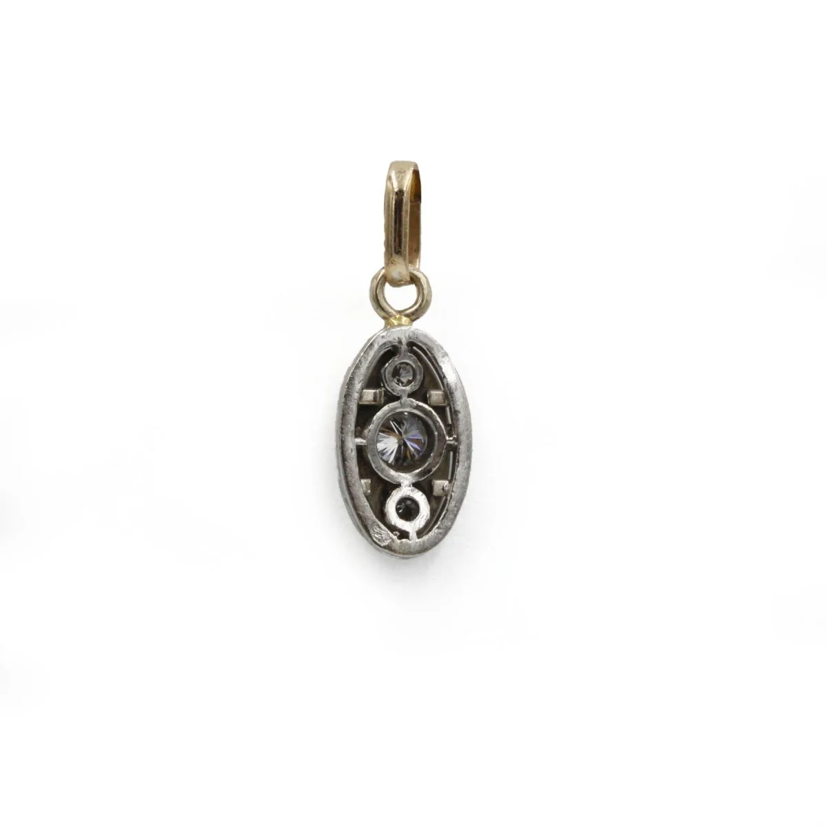 Pendentif Ovale - Or Bi-Colore & Diamants - Image 3