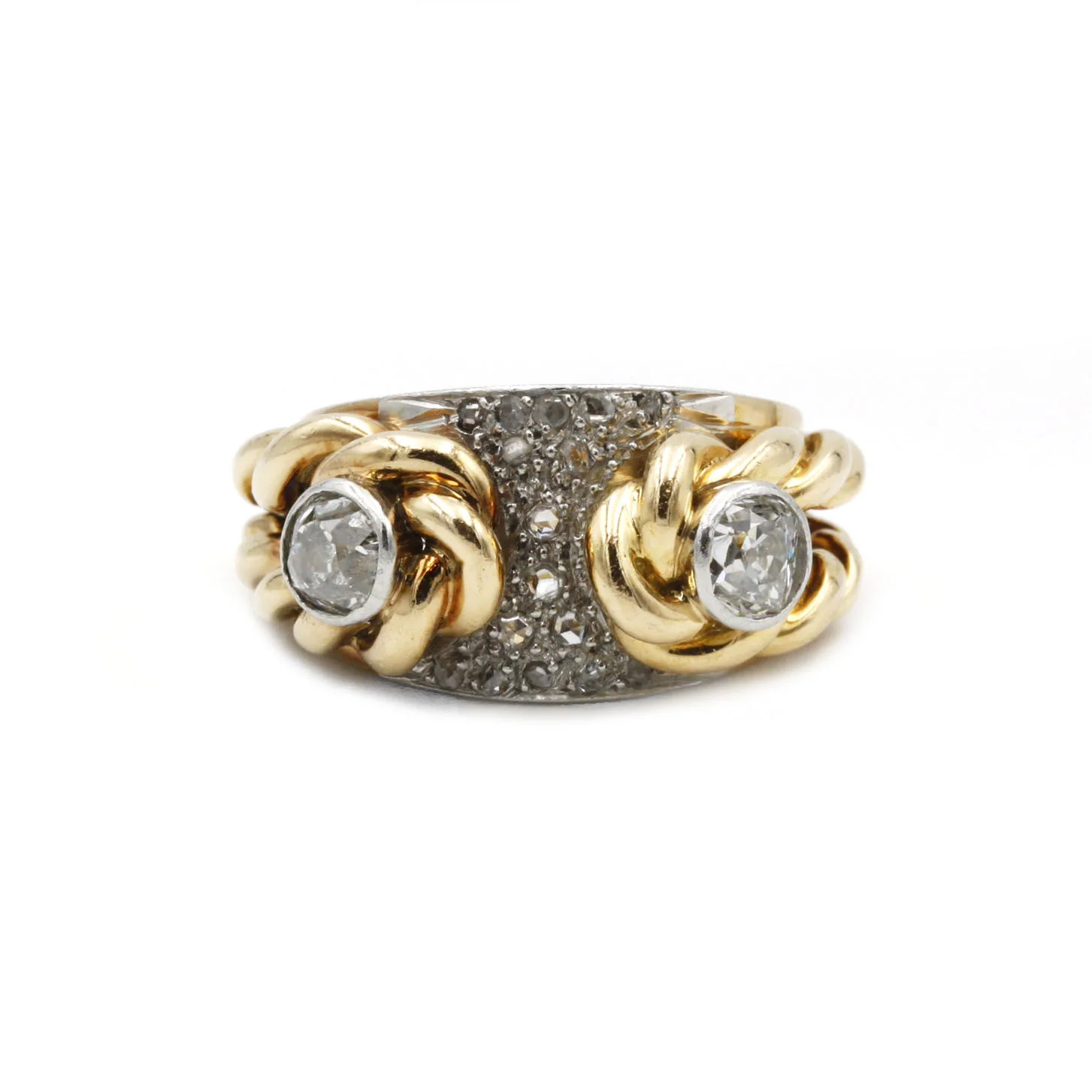 Bague - Or, Platine & Diamants