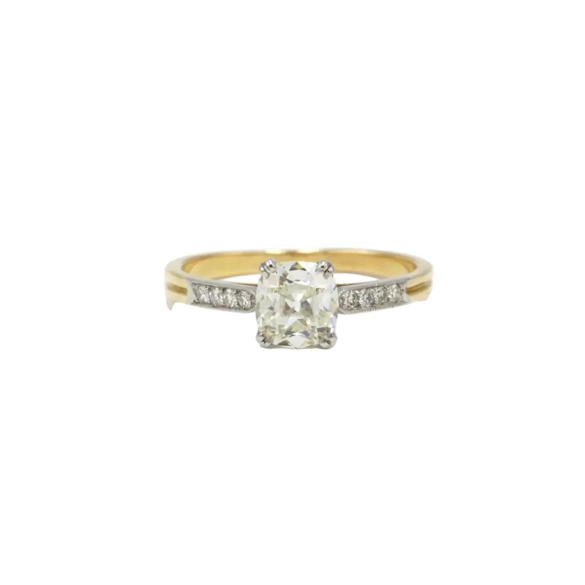 Bague Solitaire en or jaune et diamant