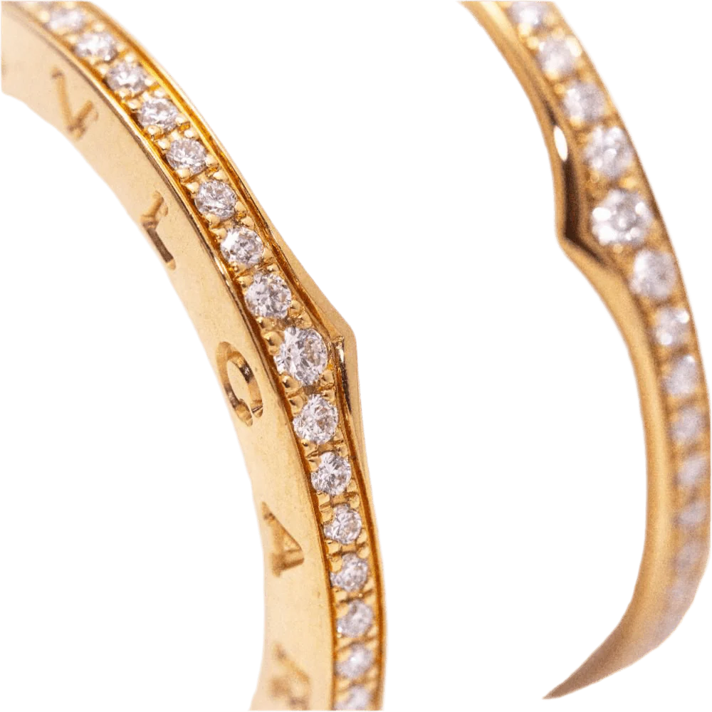 Bague BVLGARI "B.Zero1" en or rose, céramique et diamants - Image 4