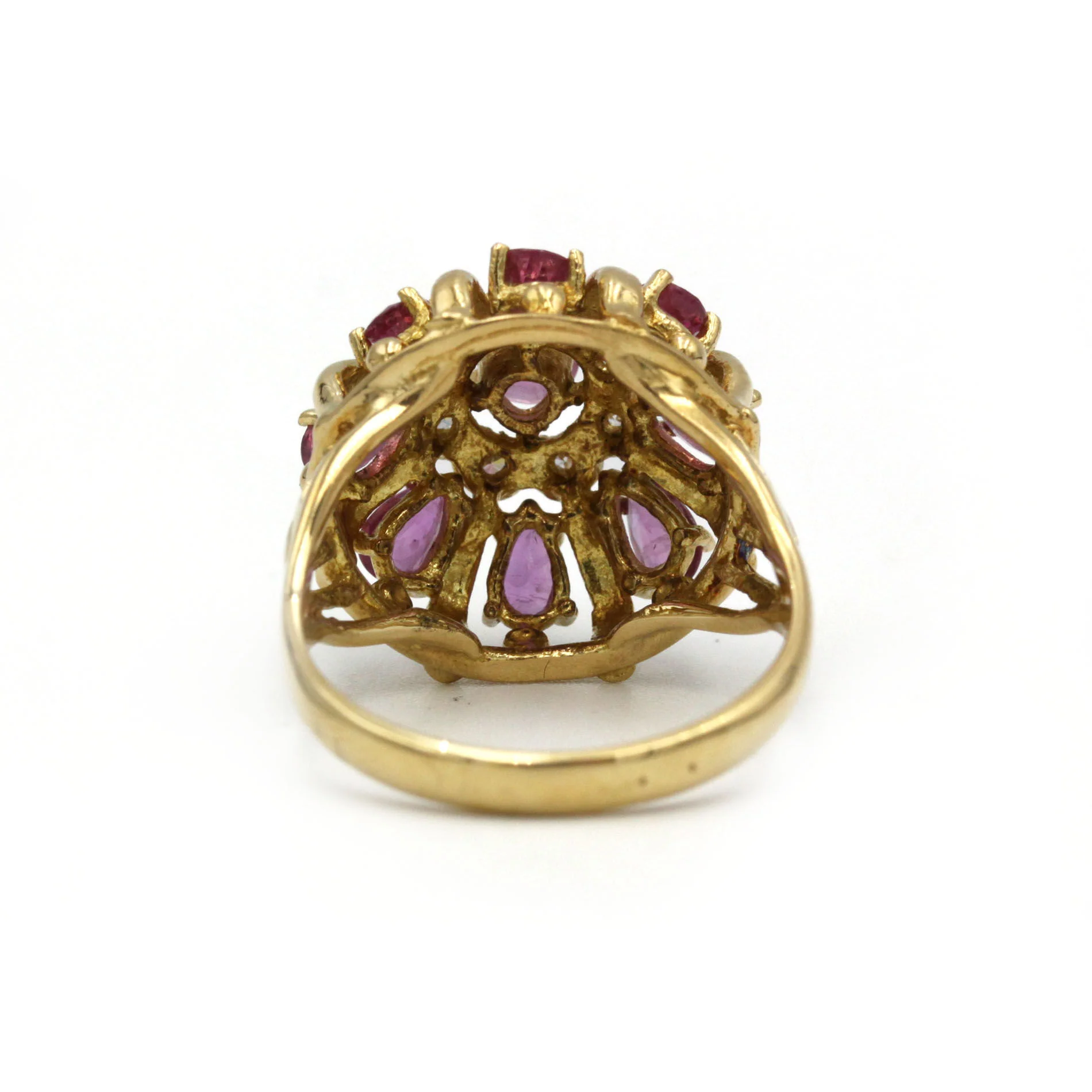 Bague - Or, saphirs rose et diamants - Image 8
