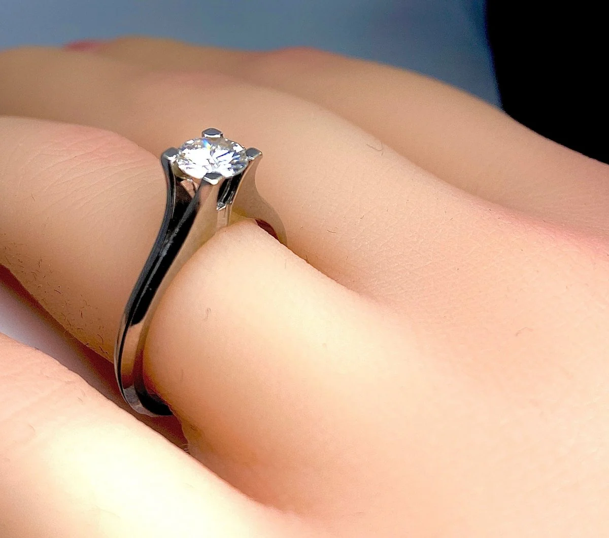 Bague en or 18 carats ornée d’un diamant 0,50 carat environ - Image 5