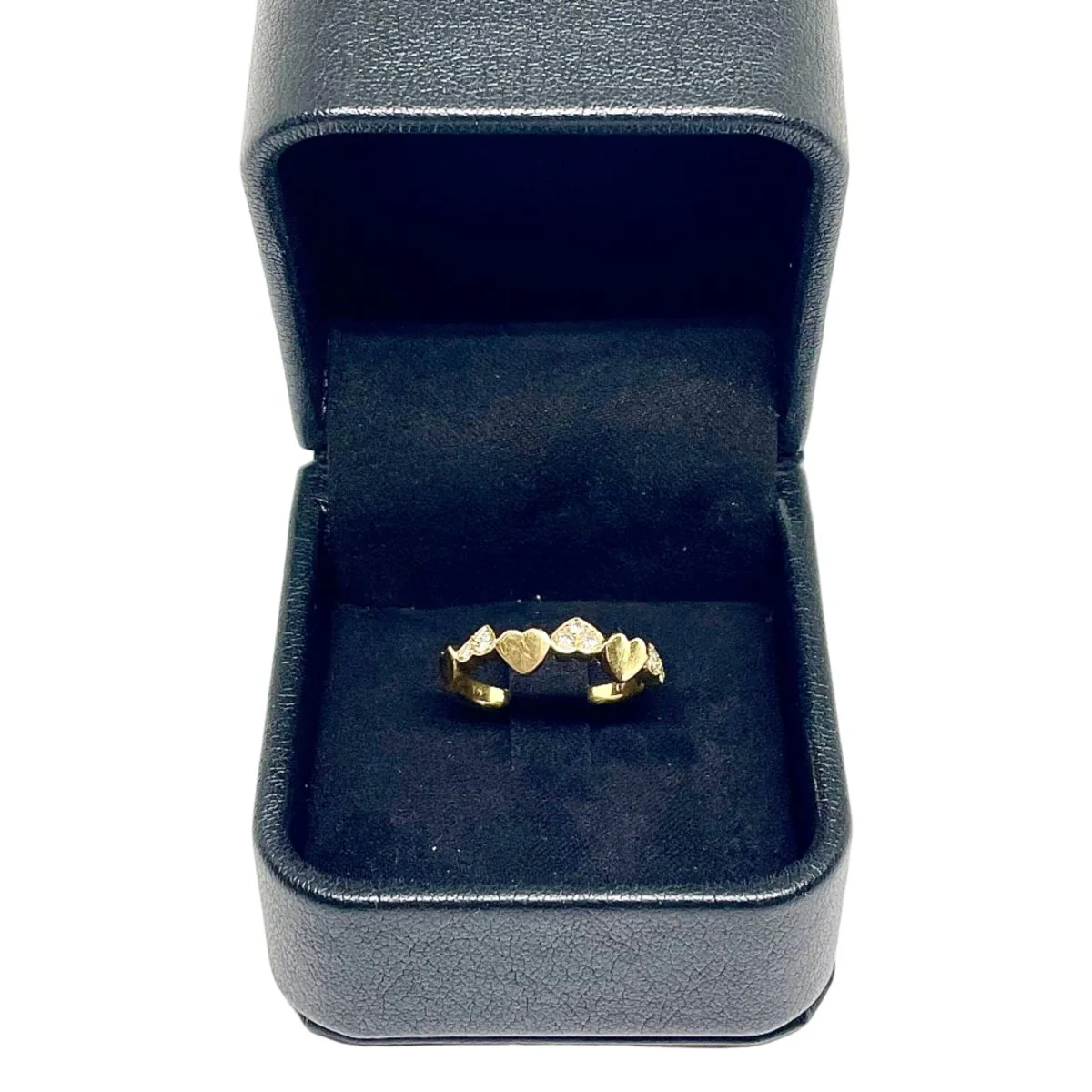 Bague Bandeau en or jaune et diamants - Image 3