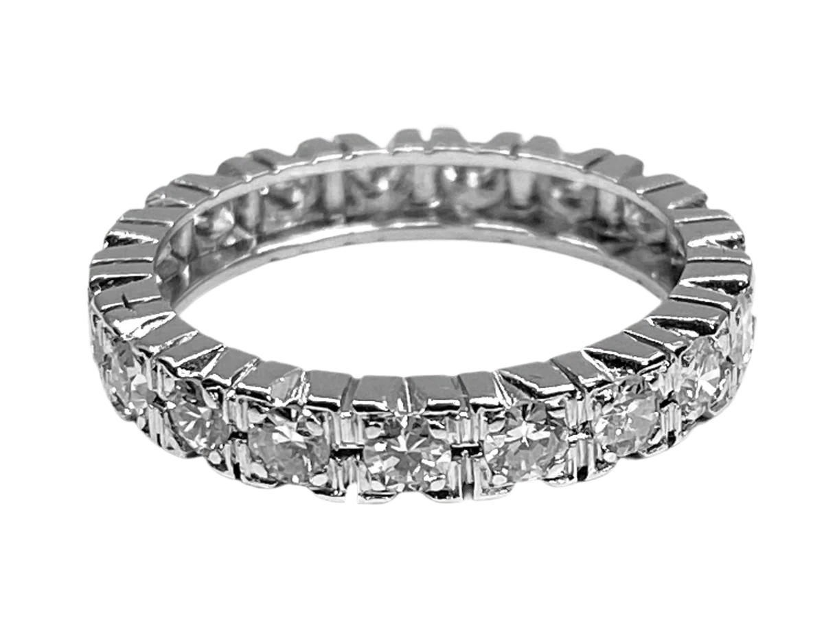 Bague Alliance en platine et diamants