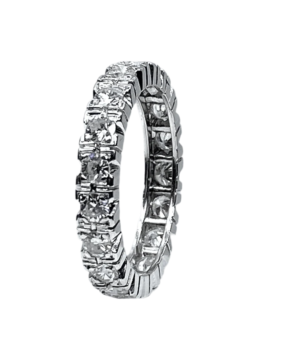 Bague Alliance en platine et diamants - Image 3