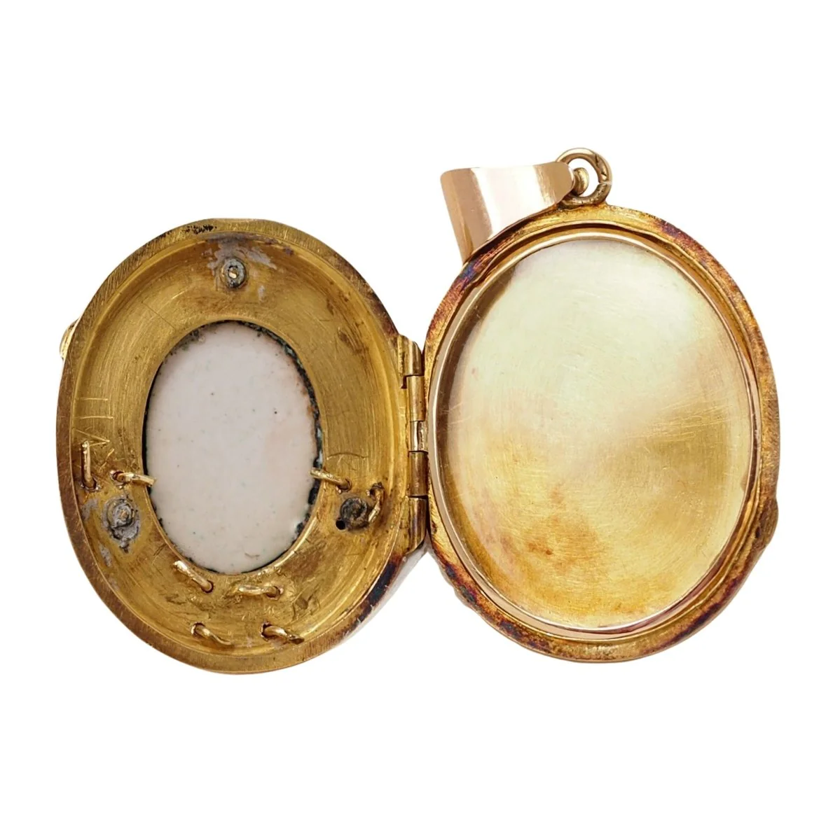Pendentif Porte Photo Flutiste Porcelaine De Limoge Et Perles - Image 4