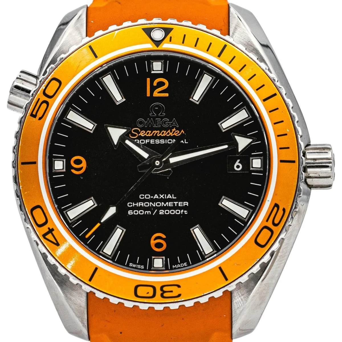 Montre OMÉGA "Seamaster Planet Ocean" en acier, caoutchouc et saphir - Image 3