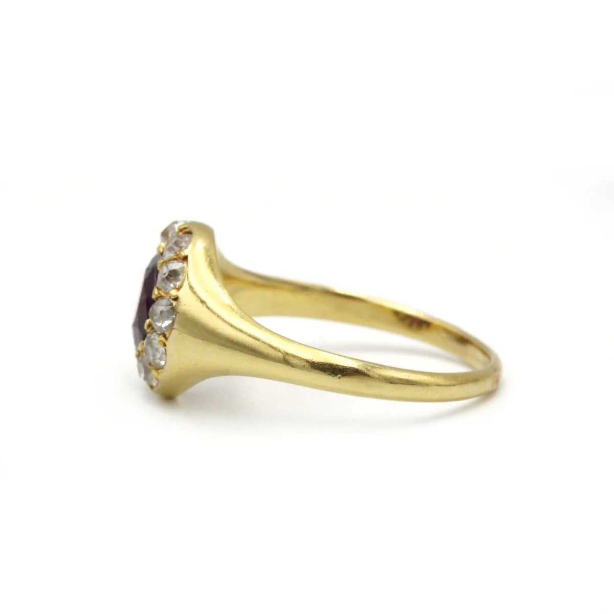 Bague - Or jaune, Diamants & Grenat - Image 3