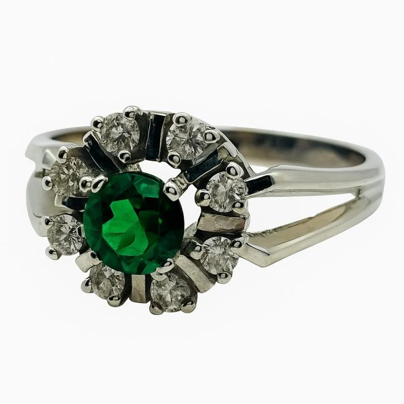 Bague en or blanc, tourmaline et diamants - Image 3