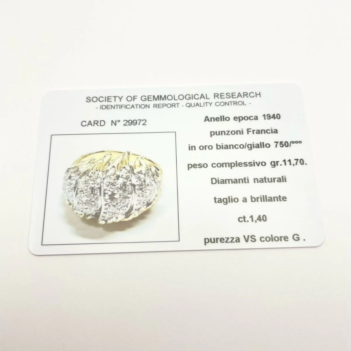 Bague en or jaune, or blanc et diamants - Image 7