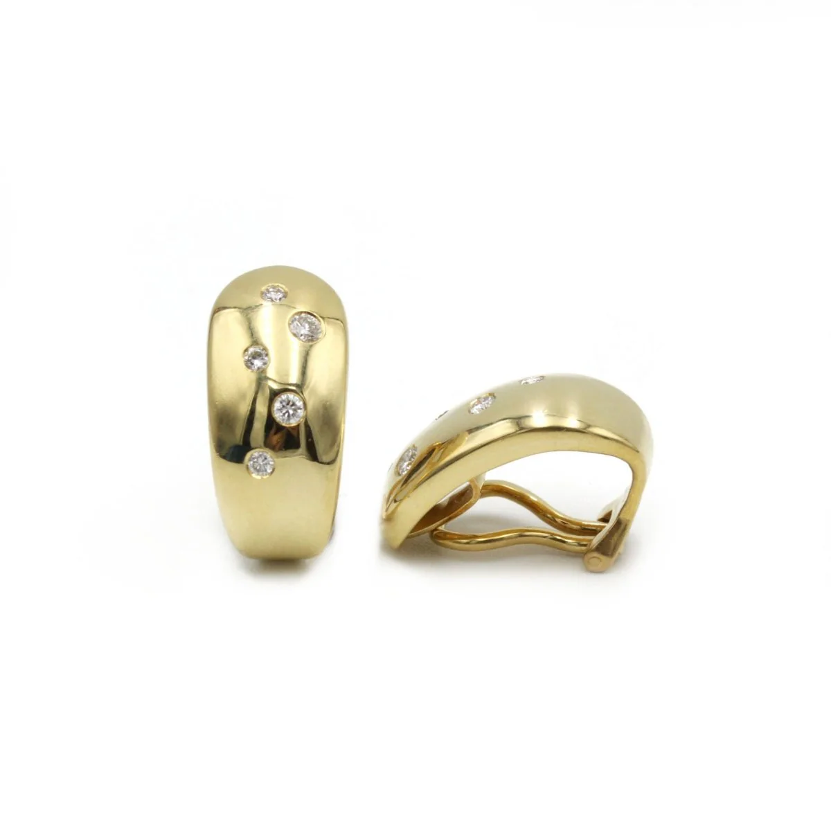 Boucles d'oreilles en or jaune et diamants - Image 4