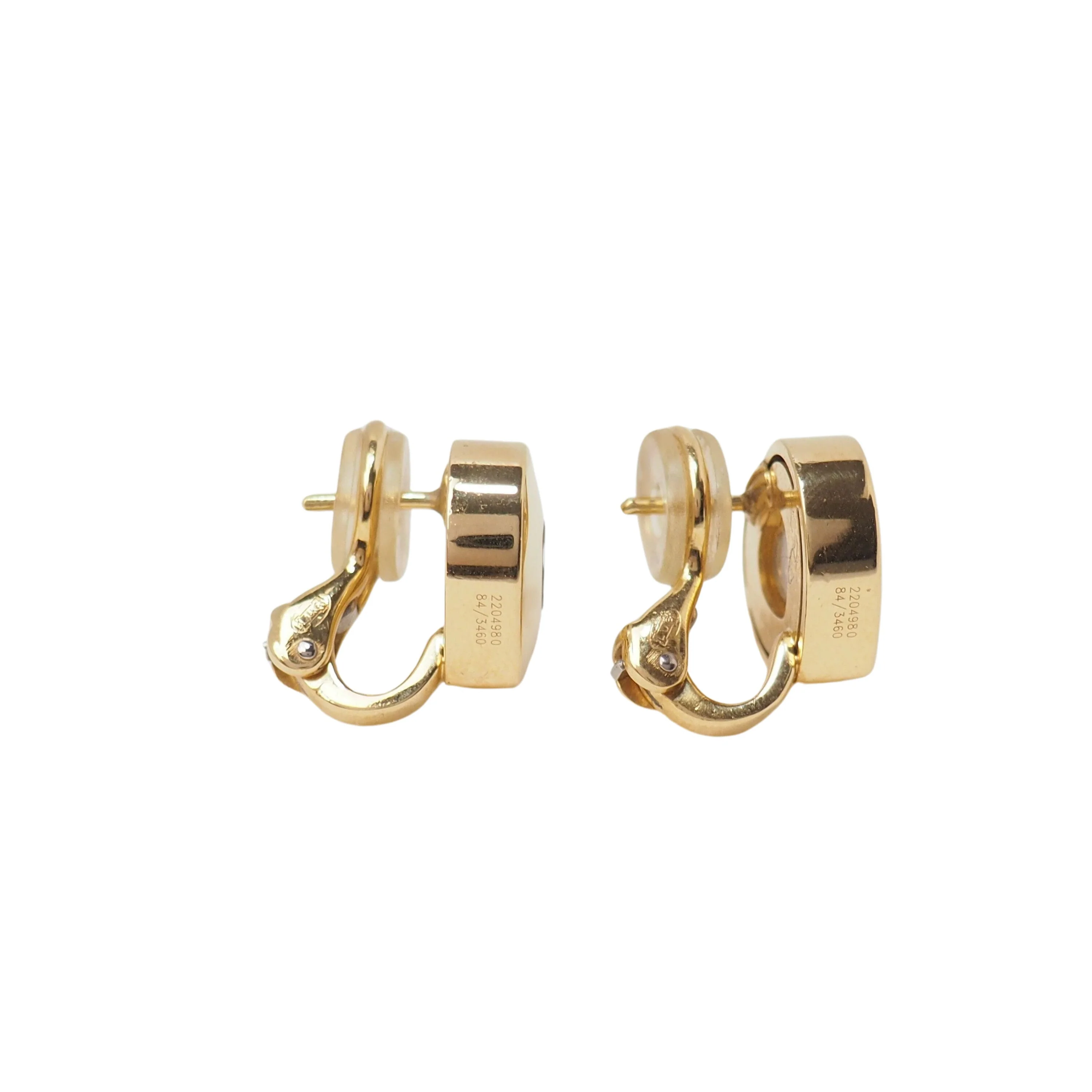 Boucles d'oreilles CHOPARD "Happy Diamonds" en en or jaune et diamants - Image 3