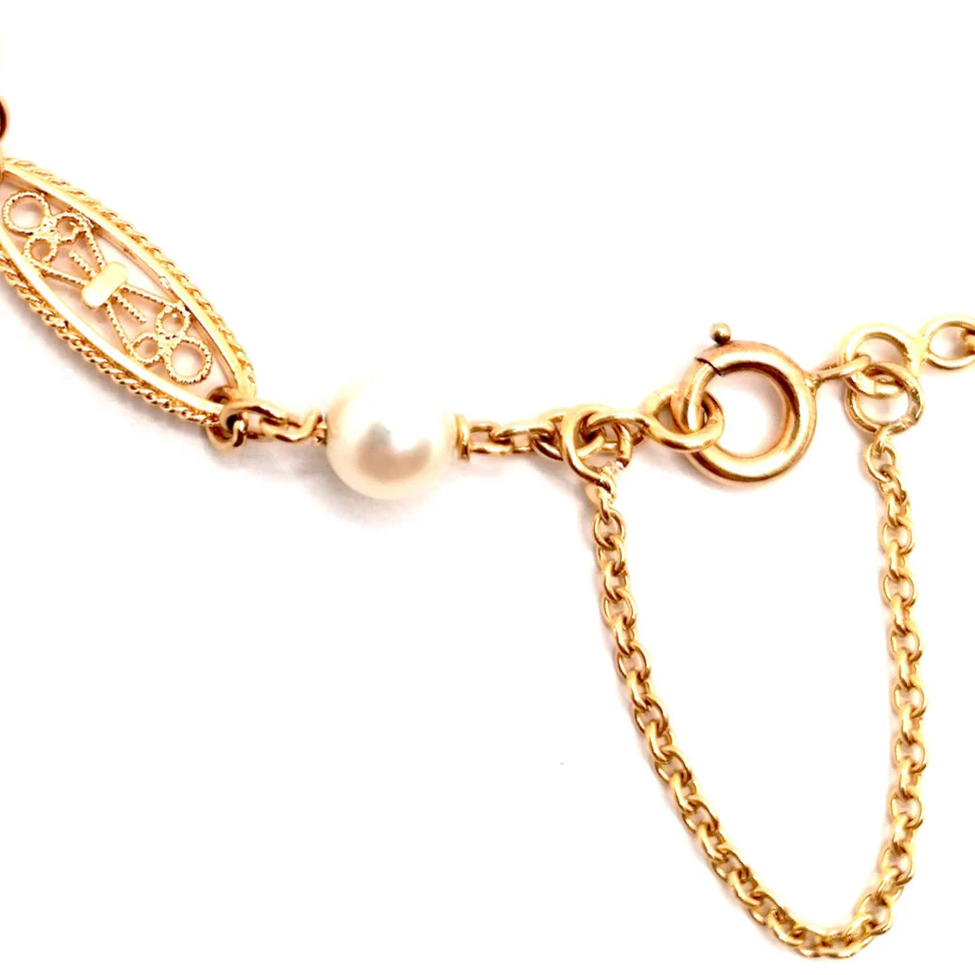 Bracelet perles maille filigrane - Image 3