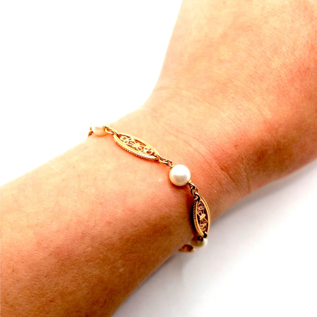 Bracelet perles maille filigrane - Image 5