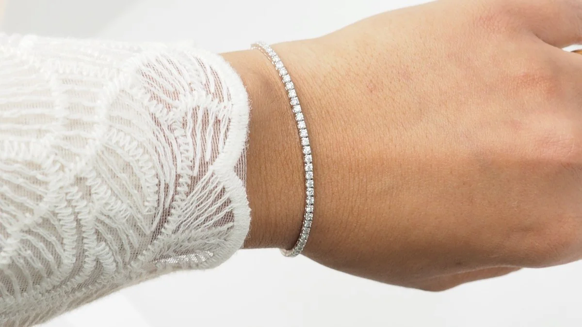 Bracelet rivière en or gris et diamants 2,04cts - Image 2