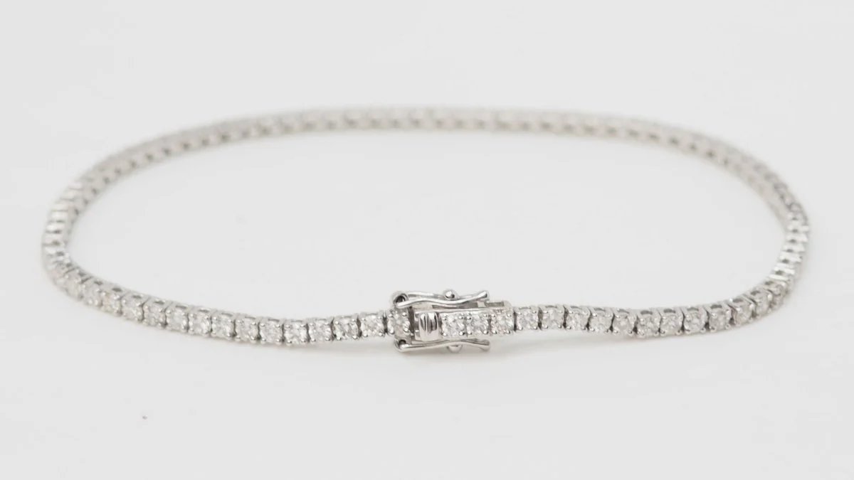 Bracelet rivière en or gris et diamants 2,04cts - Image 5