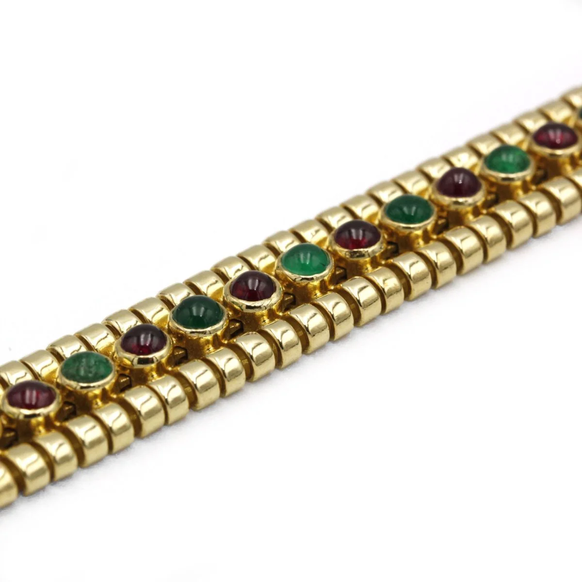 Bracelet MELLERIO en or jaune, émeraude et rubis - Image 4