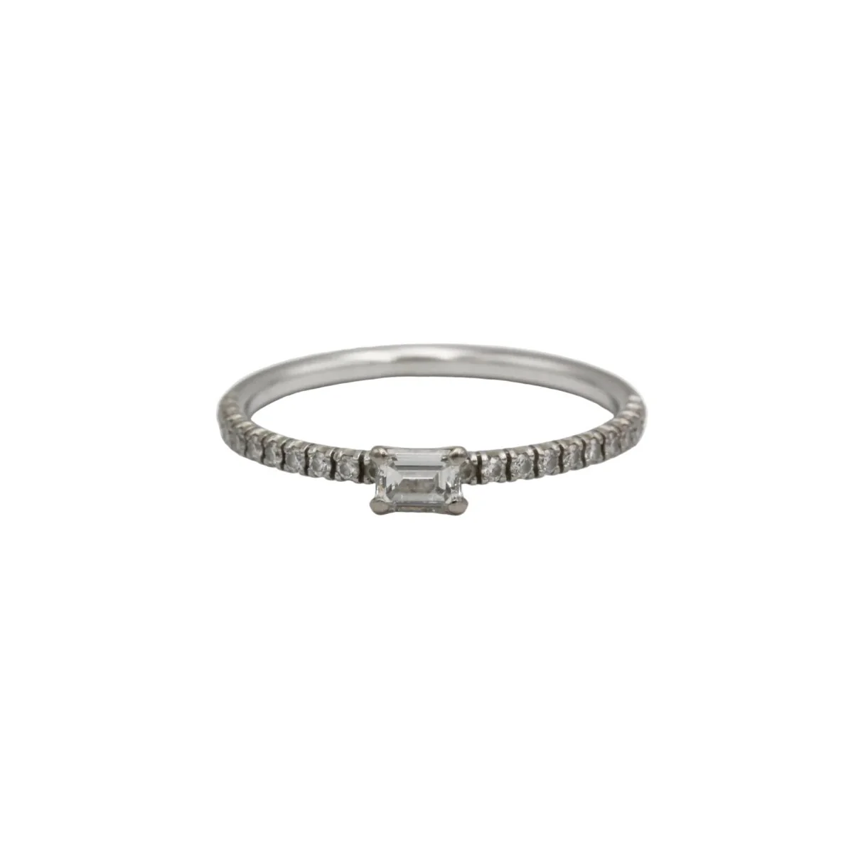 Bague Solitaire CARTIER "Étincelle" en or blanc et diamants