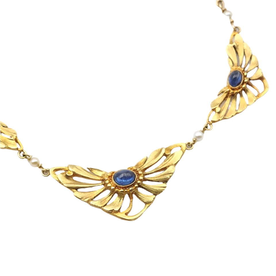 Collier en or jaune et saphirs - Image 5