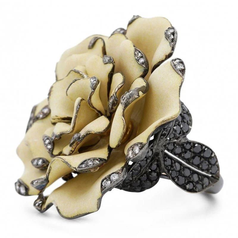 Bague Lydia Courteille or noir diamants - Image 3