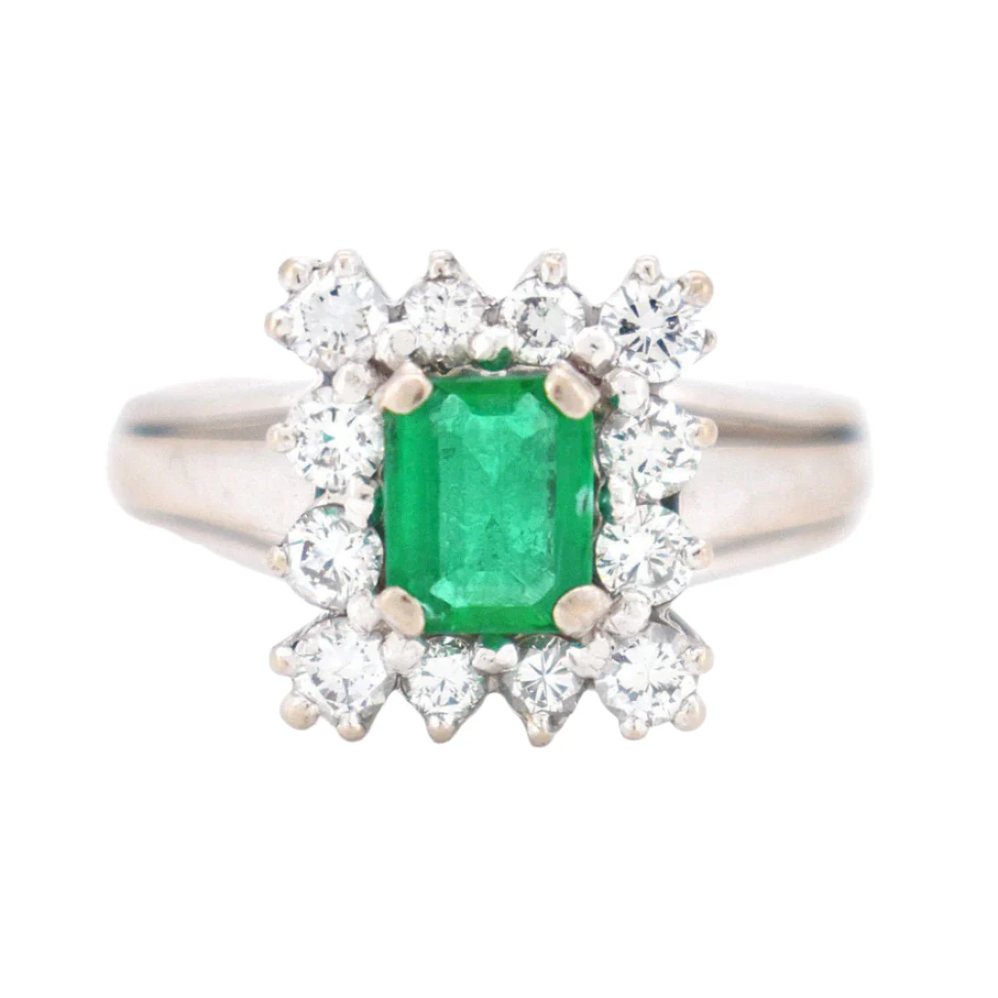 Bague Émeraude et Diamants, Vintage