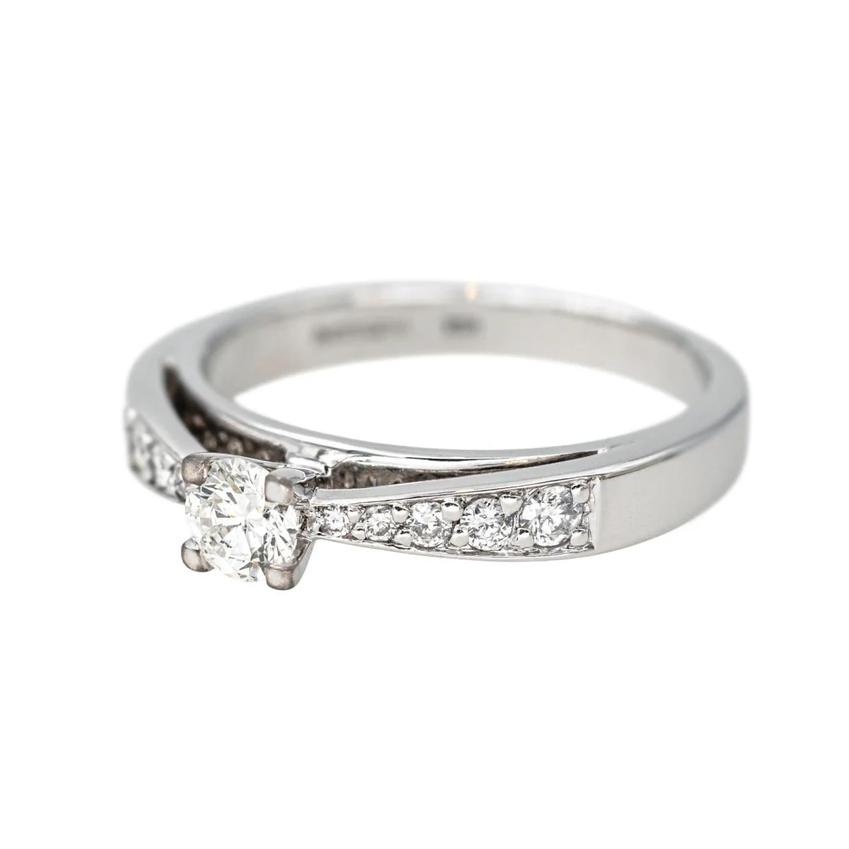 Bague Solitaire DIAMANTI en or blanc et diamants - Image 3