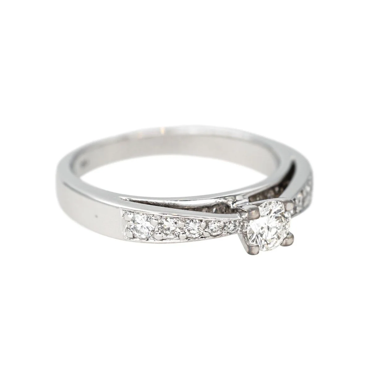 Bague Solitaire DIAMANTI en or blanc et diamants - Image 6