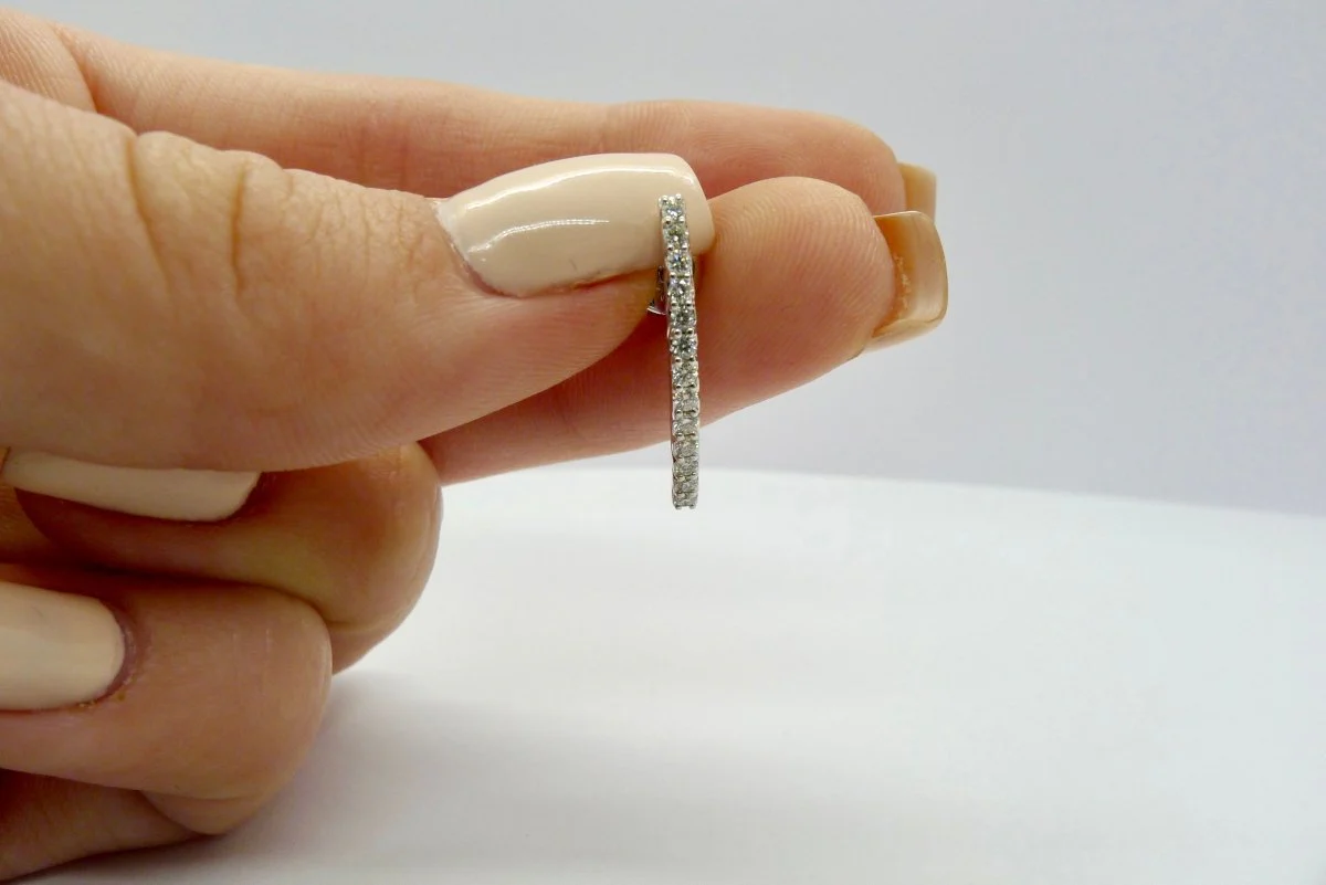 Boucles d'oreilles or et diamants 0,39 ct - Image 4