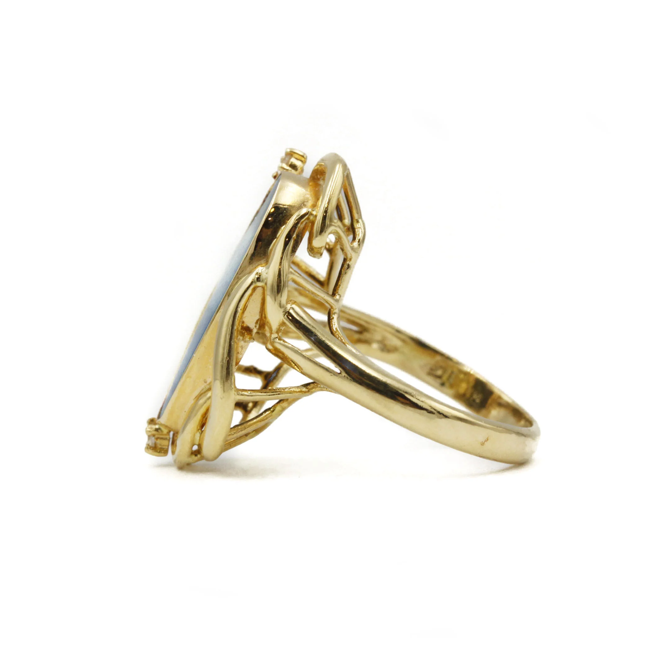 Bague - Or, Opale et diamants - Image 2
