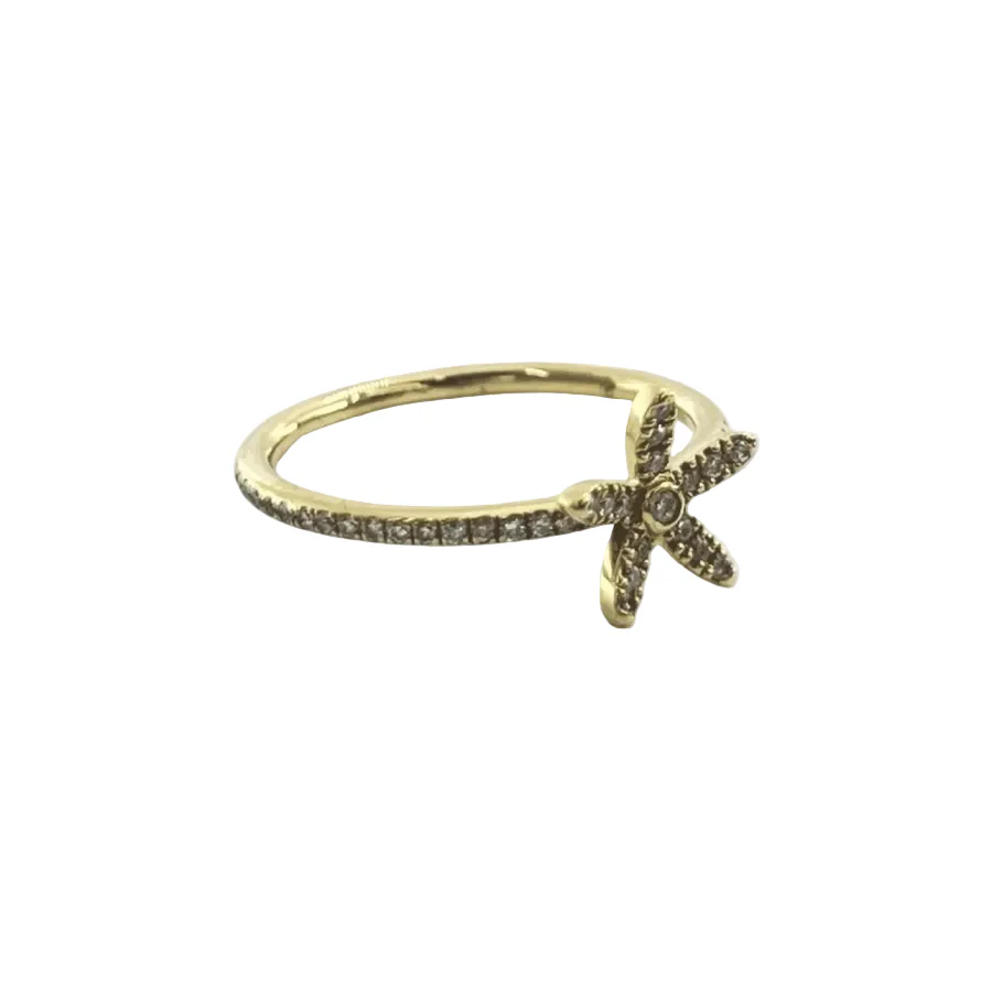 Bague en or jaune et diamants - Image 4