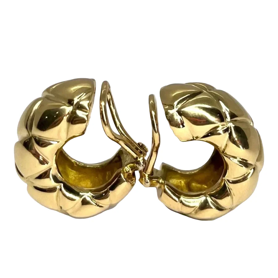 Boucles d'oreilles Clip CHAUMET en or jaune - Image 4