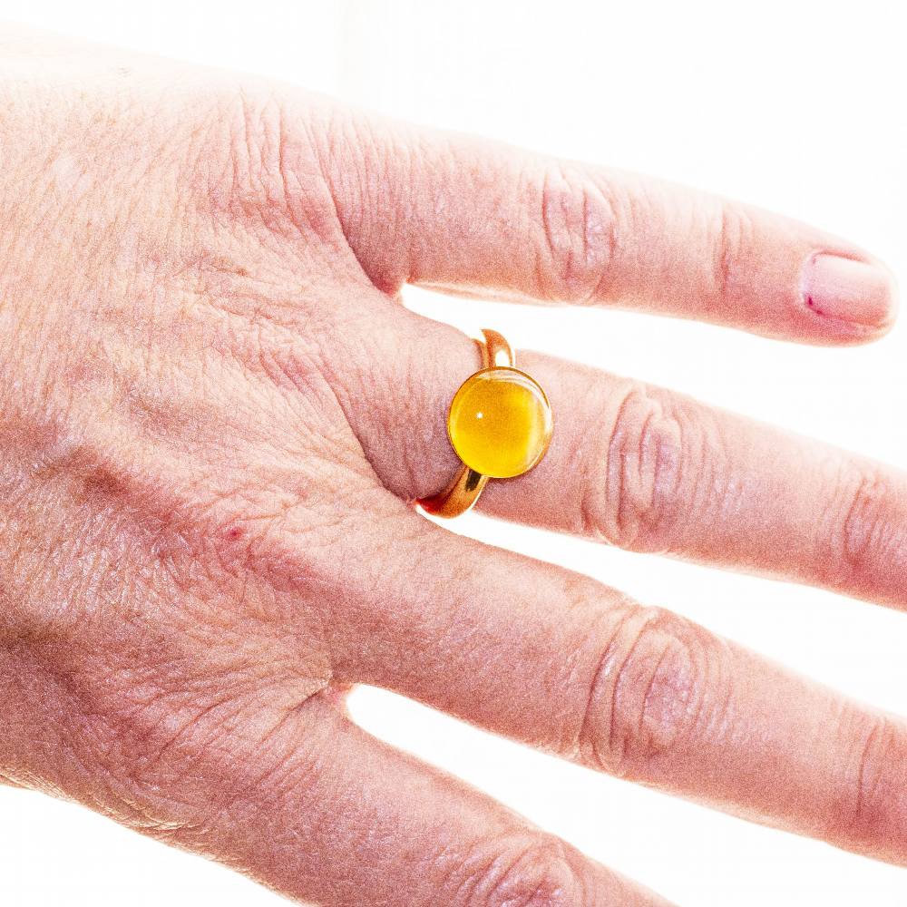 Bague en or jaune et citrine - Image 2
