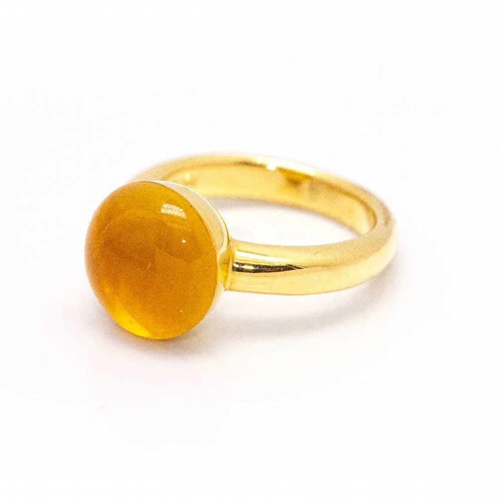 Bague en or jaune et citrine - Image 6