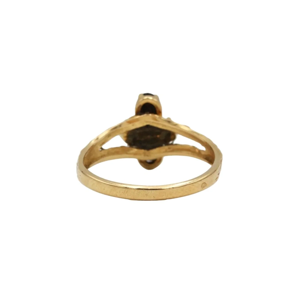 Bague en or jaune, grenats et opales - Image 3