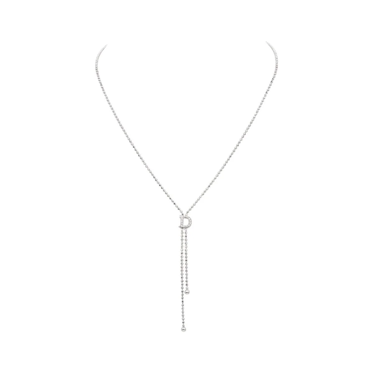 Collier Négligé en or blanc et diamants